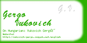 gergo vukovich business card